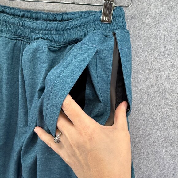 Lululemon Athletica Mens Size Medium Blue Gray Shorts Athletic Built In Liner - Picture 6 of 14